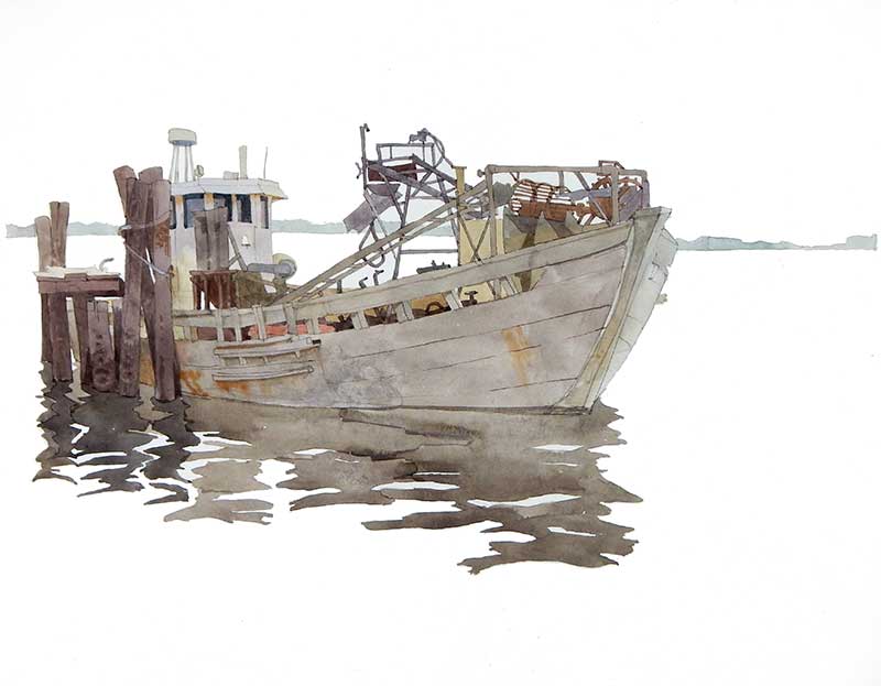 Oyster Schooner by Eddie Flotte