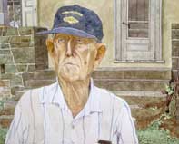 Painting by Eddie Flotte: Mr Kuerner At The Porch