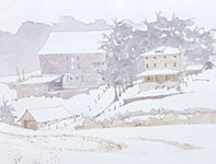 Painting by Eddie Flotte: Winter Fog